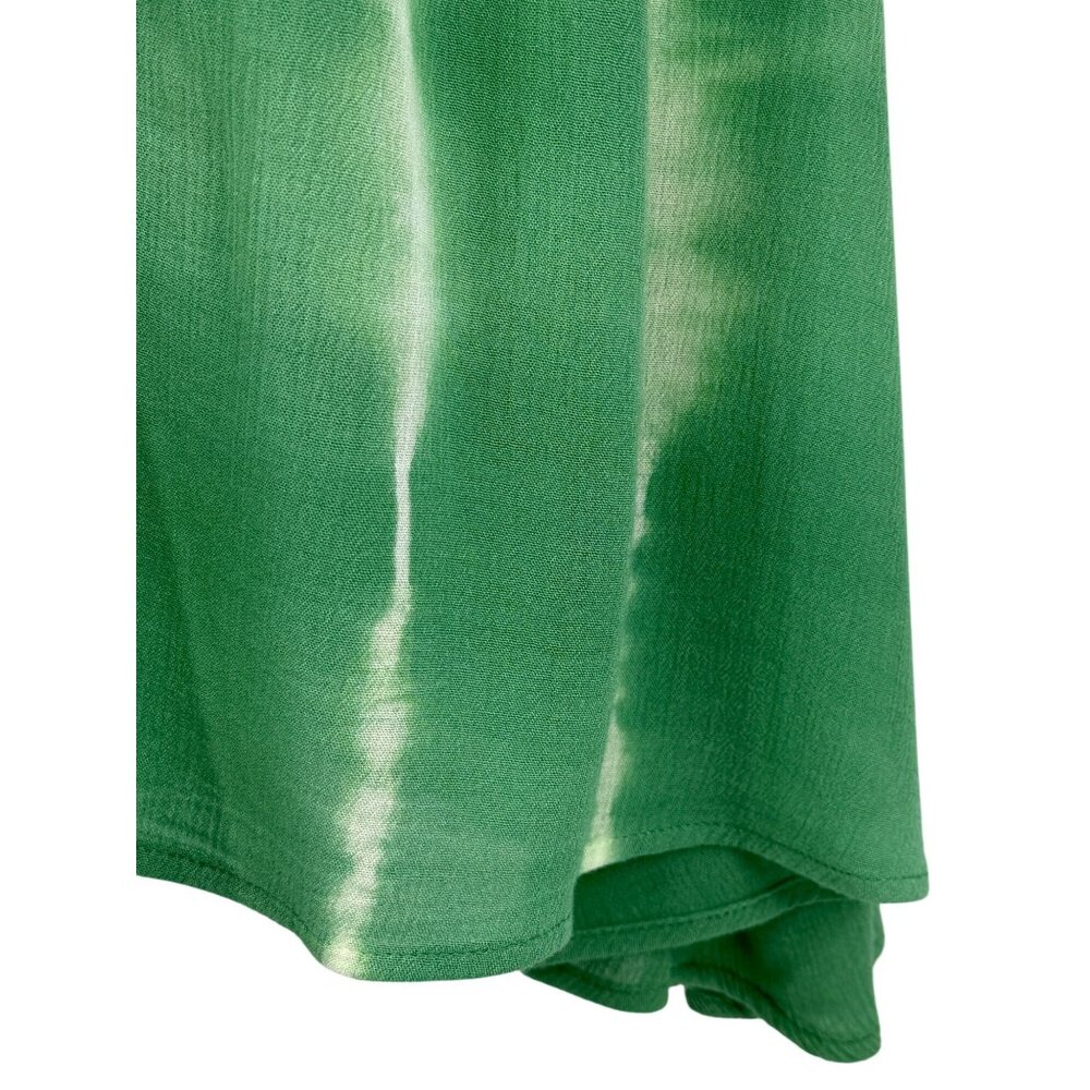 NWOT Green Crochet Tie Dye Mini Slip Dress S | Boho Grunge Fairycore Whimsigoth - Picture 13 of 16